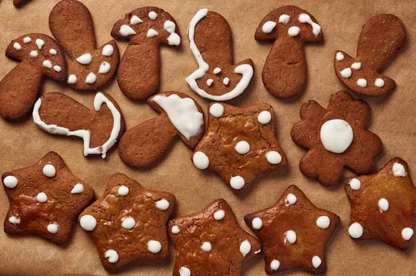 Biscotti fatti in casa di pan di zenzero — Foto Stock