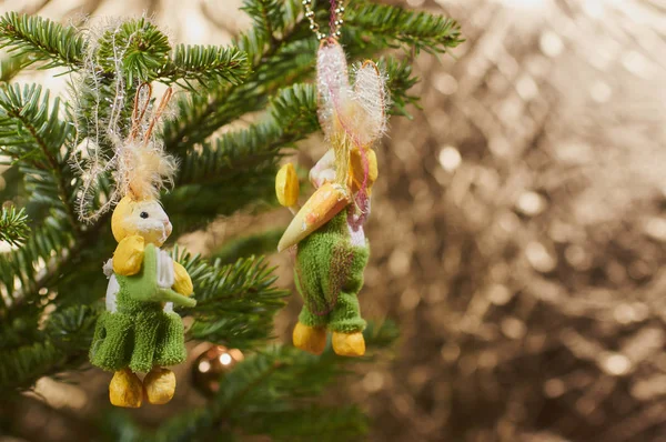 Primo piano sulla decorazione dell'albero di Natale — Foto Stock