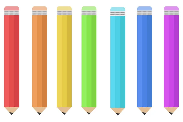 Crayon couleur avec gomme — Image vectorielle