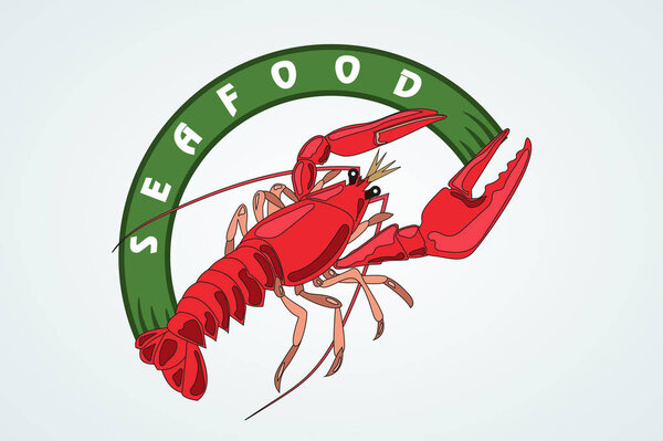 crayfish, seafood logo