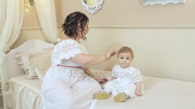 Anne penye Her bebek saç saç fırçası gözleri eller