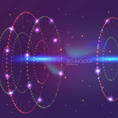 Space light rings. Technology abstract background. Business pres clipart