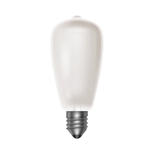 Frostat glas bulb. LED energisnåla lampor. Realistisk ikon — Stock vektor