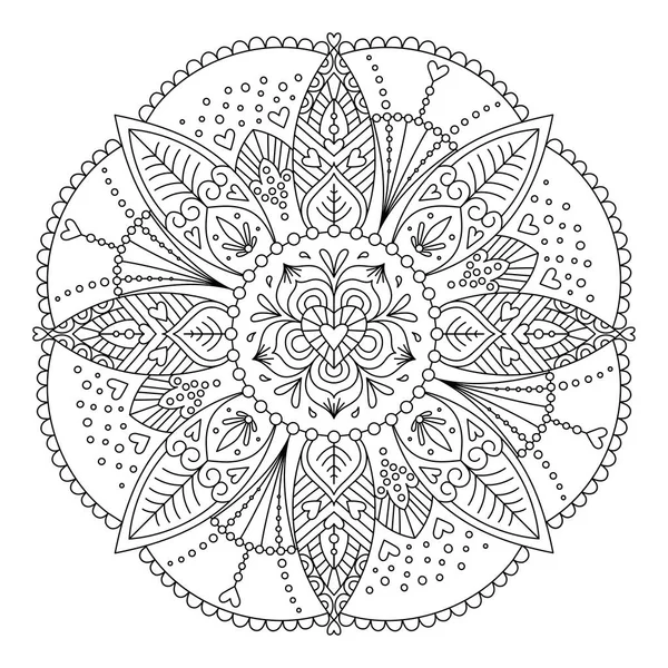 Adult coloring page. — Stock Vector