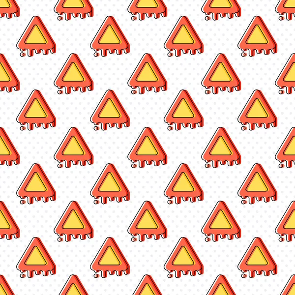 Melting warning seamless pattern. — Stock Vector