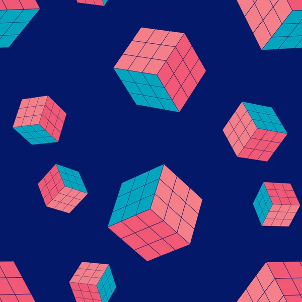Patroon met kleurrijke kubussen — Stockvector
