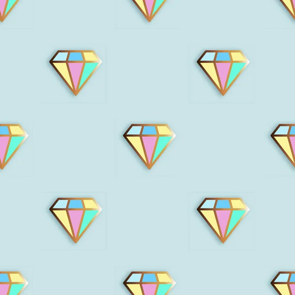 Motif de diamants colorés — Image vectorielle