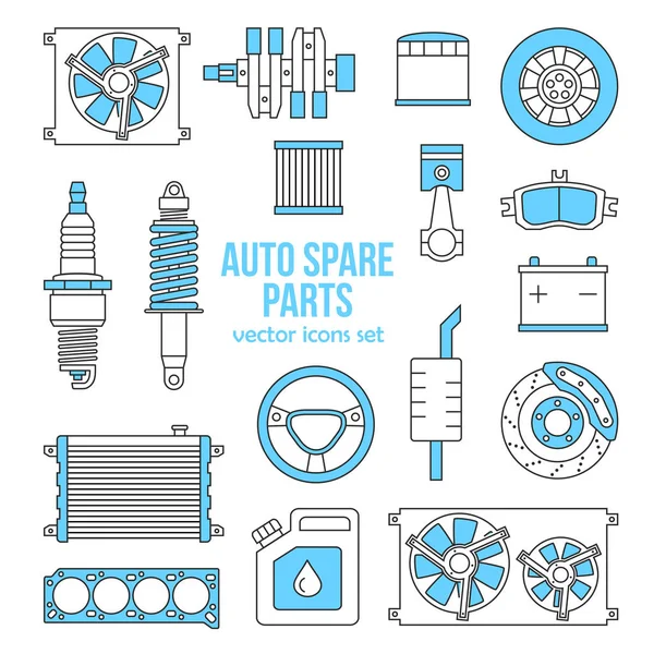 Auto spare parts — Stock Vector