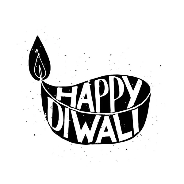 Inscripción feliz diwali — Vector de stock