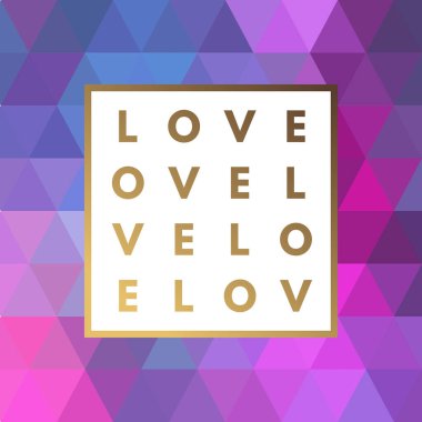 Romantik aşk altın çerçeve en az logo