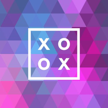 Romantic love XOXO minimal logo clipart