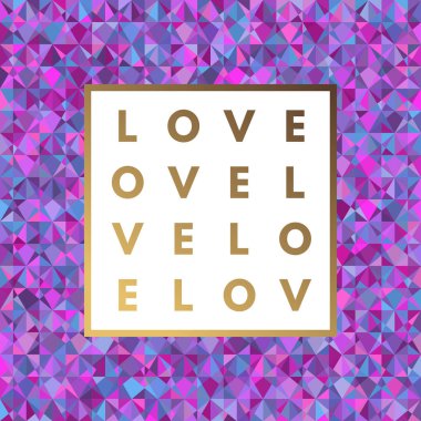 Romantik aşk altın çerçeve en az logo