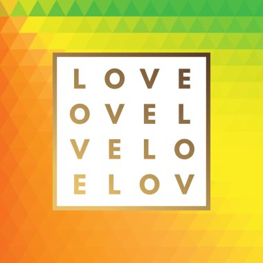 Romantik aşk altın çerçeve en az logo