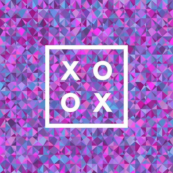 Romantik aşk Xoxo en az logosu — Stok Vektör