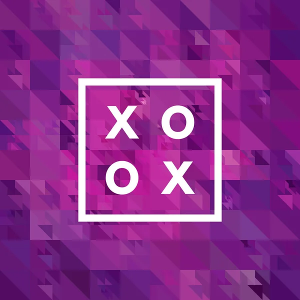 Романтическая любовь XOXO минимальный логотип — стоковый вектор