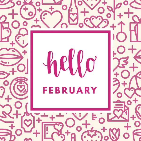 Hello January creative card — Stock Vector