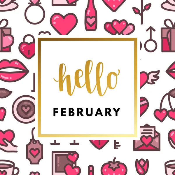 Hello January creative card — Stock Vector