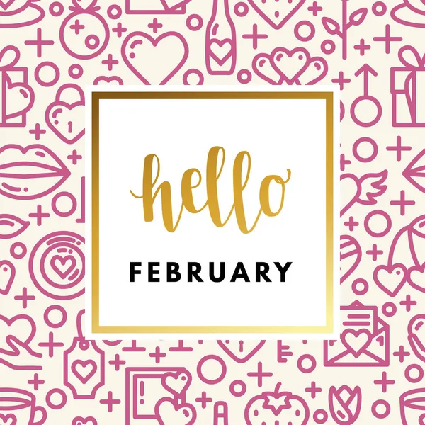 Hello January creative card — Stock Vector