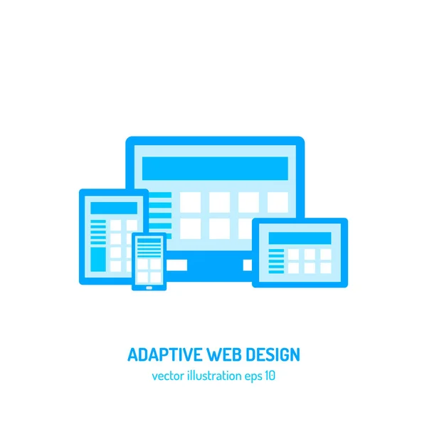Diseño web adaptable — Archivo Imágenes Vectoriales