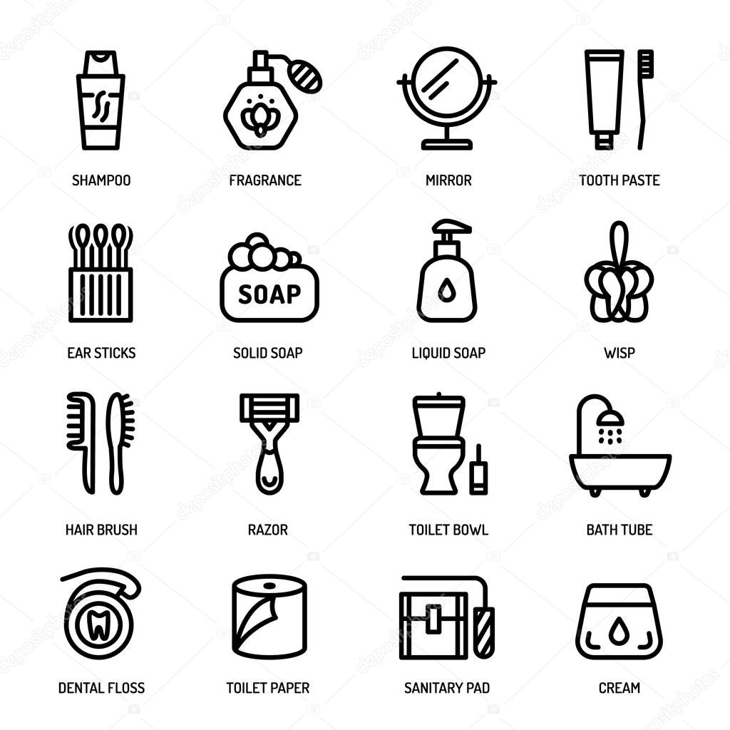 personal hygiene icons