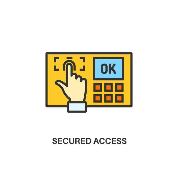Secured access icon — Stock Vector