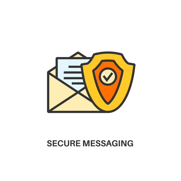 Ícone de mensagens seguro — Vetor de Stock