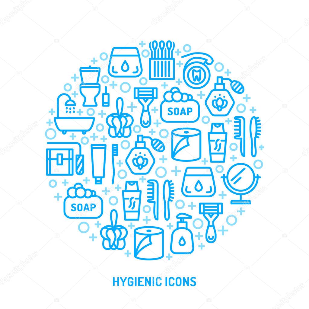 colorful personal hygiene icons