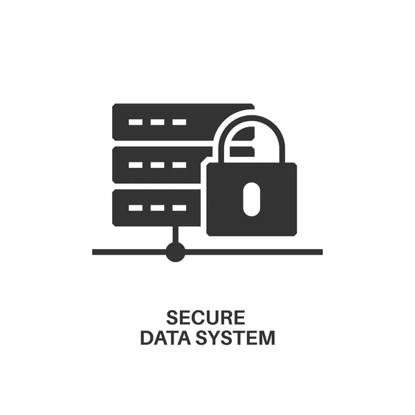 Beveiligde gegevens systeempictogram — Stockvector