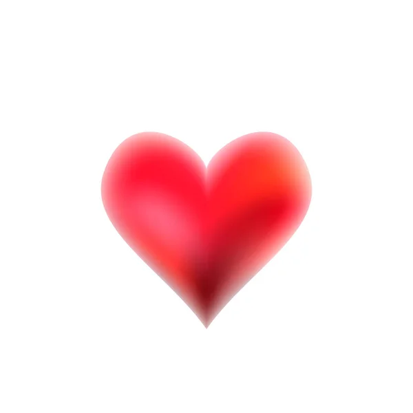 Logo Inimii Roșii Izolat Fundal Alb Conceptul Valentine Day Vector — Vector de stoc