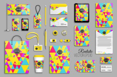 Kurumsal kimlik şablon seti.