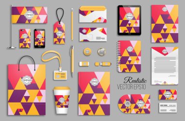 Kurumsal kimlik şablon seti.