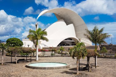 Santa Cruz, İspanya - 14 Eylül 2017; Auditorio de Tenerife Adn Martn Santa Cruz - Tenerife, Kanarya Adaları, İspanya.
