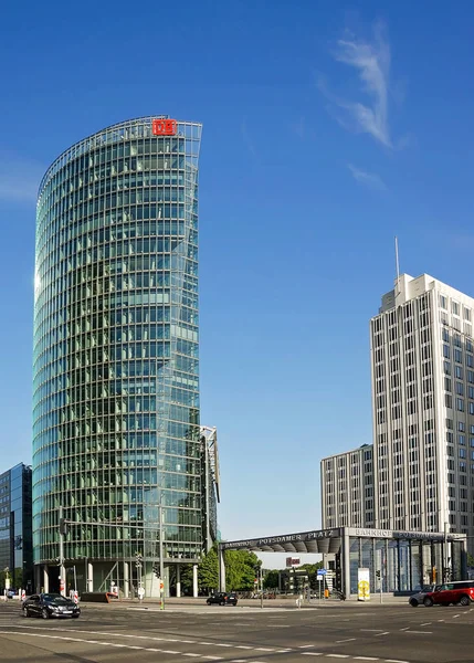 BERLIN, GERMANY - MAY 31, 2014: Business Towers at Potsdamer Platz - financial district of Berlin, Germany