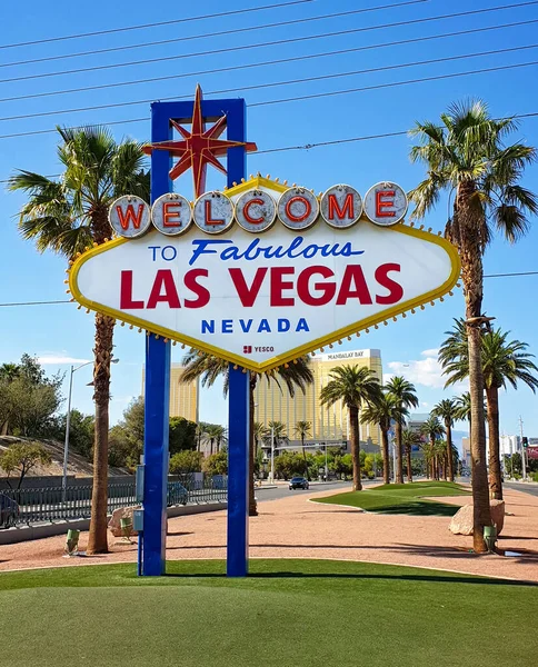 Welcome Fabulous Las Vegas Sign Las Vegas Nevada Usa — Stock Photo, Image