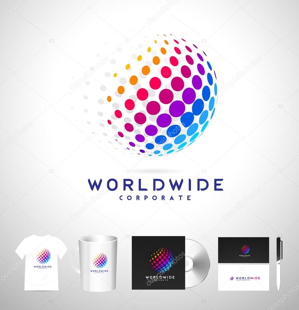 Dots Sphere, Dots Vector Logo