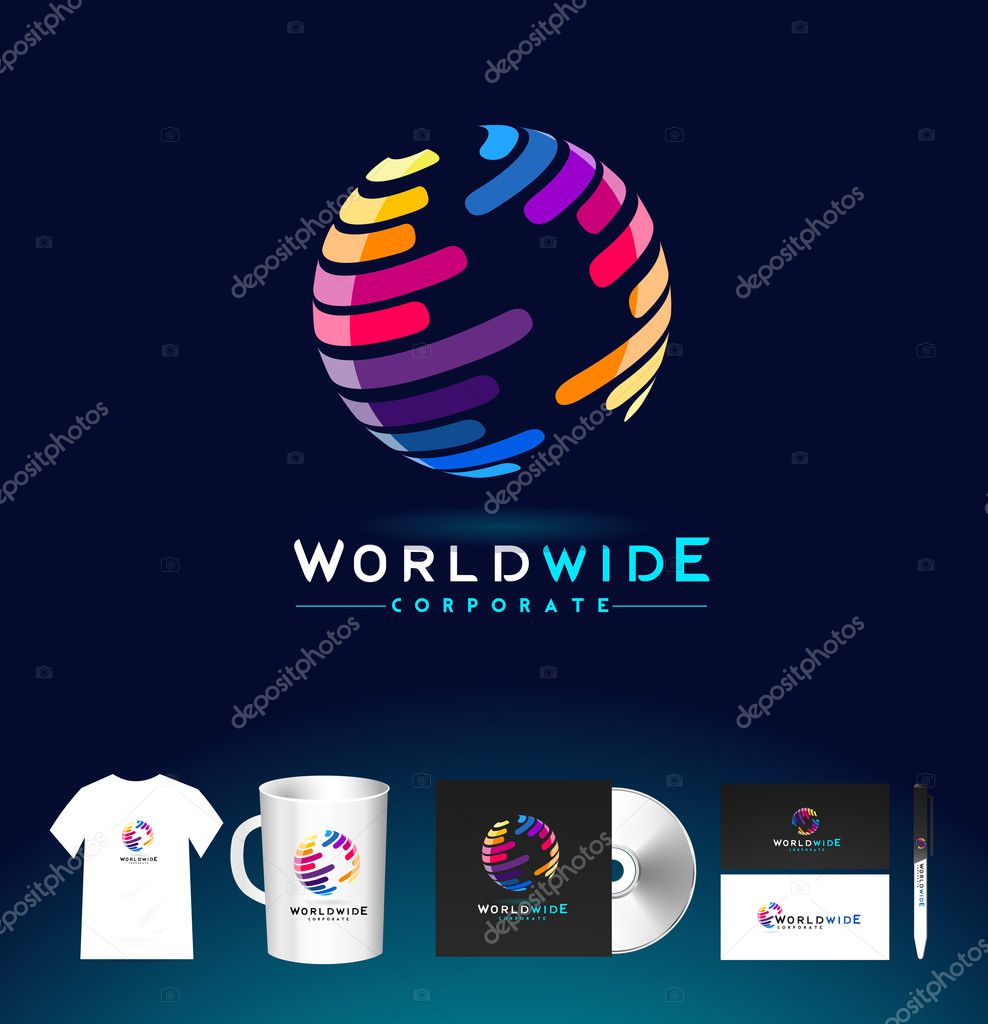 Sphere Logo, Sphere Colorful Icon, Sphere Design Vector Creative
