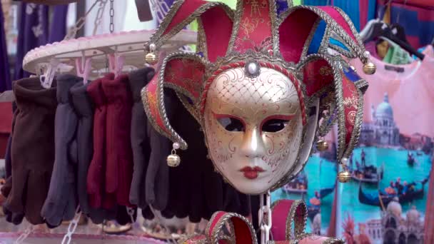 Detail venezianischer Maske — Stockvideo
