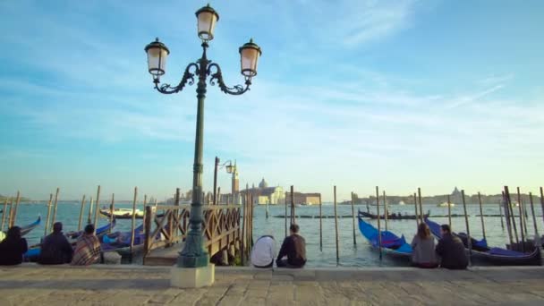 Venedig Italien 29 okt 2016: Gondelfahrt auf dem venezianischen Kanal. — Stockvideo