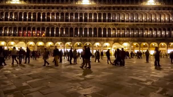 Venedik İtalya 29 Ekim 2016: Venedik 4k. Venedik'te San Marco Meydanı. — Stok video