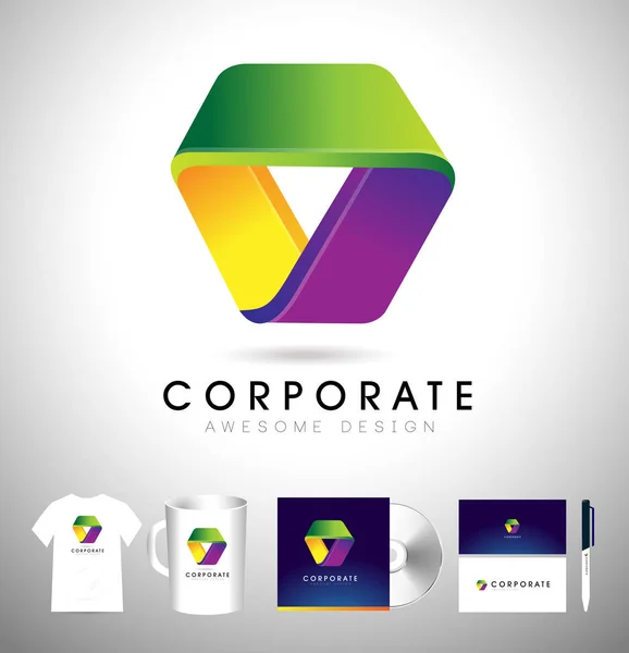 Logo Triangle Corporate. Icône vectorielle triangle — Image vectorielle