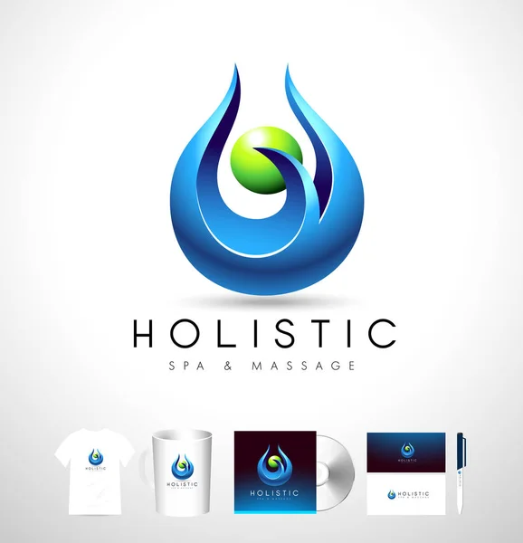 Holistic Spa Logo. Vector Spa Logo ontwerp. — Stockvector