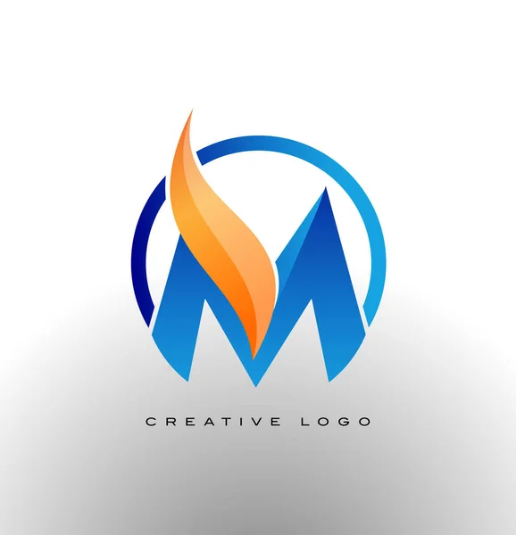 Carta corporativa M Logo Vector — Vetor de Stock