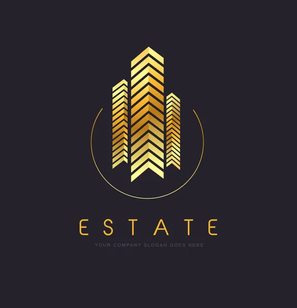 Design do logotipo imobiliário — Vetor de Stock