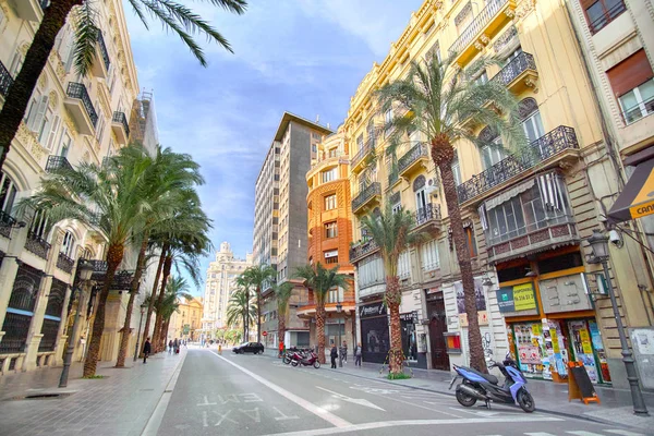 Avuç içi ile Valencia İspanya sokak