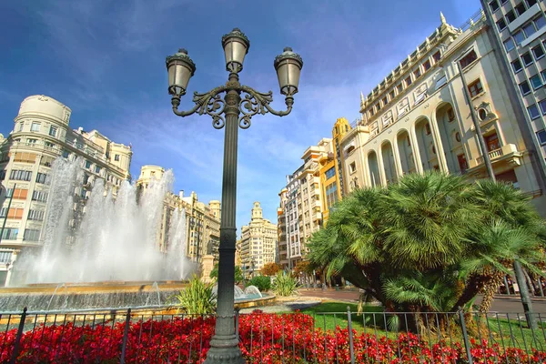 Valencia Spain | Plaza del Ayuntamiento — стокове фото