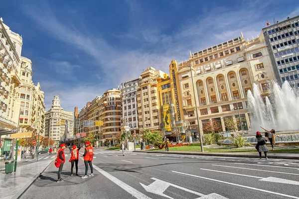 Valencia Spain | Plaza del Ayuntamiento — Zdjęcie stockowe