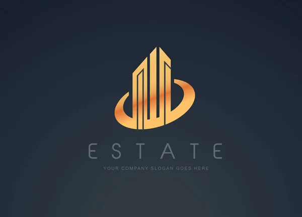 Real Estate Gold Design — Stockový vektor