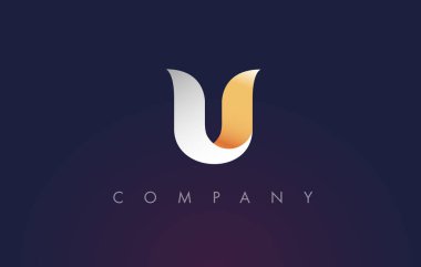 U Logo.U mektup simge tasarlamak vektör