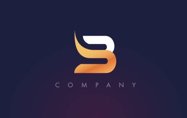 B logosu. B harfi simge tasarlamak vektör