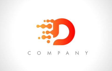 D Logo. D harfi simge tasarlamak vektör